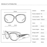 YSYX Polarized Women's Sunglasses Brand Designer Sun Glasses Fashion Classic Big Frame Glass Female Vintage Oculos De Sol ST2012 Good Vibrations