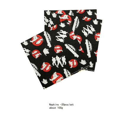 Ghostbuster Balloon Cake Topper Birthday Party Decorations Disposable Tableware Cups Plates Banners Baby Shower Supplies Toy Good Vibrations