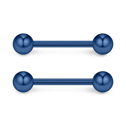2 Pieces 14G 16mm Night Glow Flexible Acrylic Straight Tongue Ring pacifier Ring Fixed Perforated For Woman and Man Good Vibrations