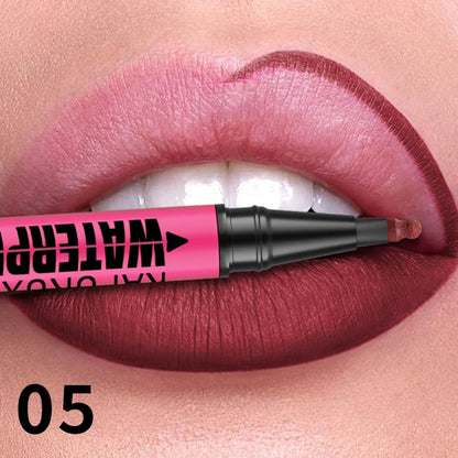 1PC Liquid Matte12-Color Lipliner Pencil Waterproof Plumping Stain Lipstick Natural Lip Liner Outline Lips Contour Makeup Good Vibrations