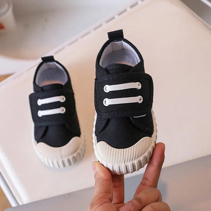 Kid Sneakers 2025 Autumn New Kid Canvas Shoe Classic Girl Shoe Boy Girl Casual Shoes Kindergarten Board Shoe Allmatch Kid Shoes Good Vibrations