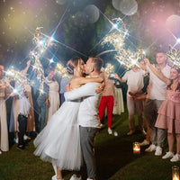 24-150Pcs Lighted Wedding Wands LED Tinsel Wedding Wands Light up Wedding Streamers for Wedding Send off Exits Party Favors Good Vibrations
