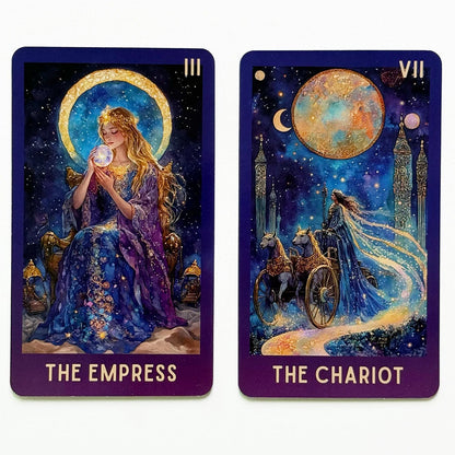 Celestial Tarot Deck, 78 English Tarot Cards with Guidebook, Beginner To Experienced, Wisdom of Traditional Tarot, 12x7cm Good Vibrations