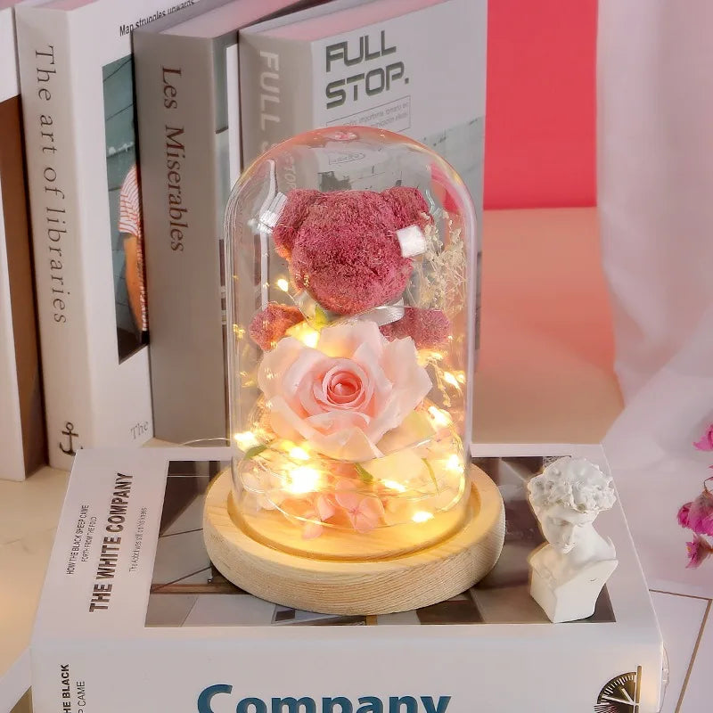 Valentine's Day Gift for Girlfriend Eternal Rose LED Light Flower Luminous Decoration Wedding Decor Creative Mother's Gifts Good Vibrations Adult Super Store