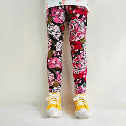 Girls' Leggings Fashion Cartoon Tight Pants Spring and Autumn Baby Girls Slim Fit Flower Leggings Summer Children's Pants Good Vibrations