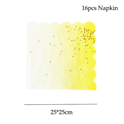 Pink Party Plates Rainbow Gold Dot Dinner Plates/cups/straws/Napkin Dishes Party Birthday Wedding Party Event Tableware Decorate Good Vibrations