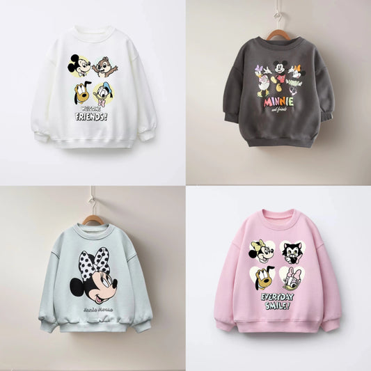 Fashion Children Costumes Lovely Cartoon Print Leisurewear Boys And Girls For 0-6 Years Breathable Loose Cotton Long Sleeves Good Vibrations