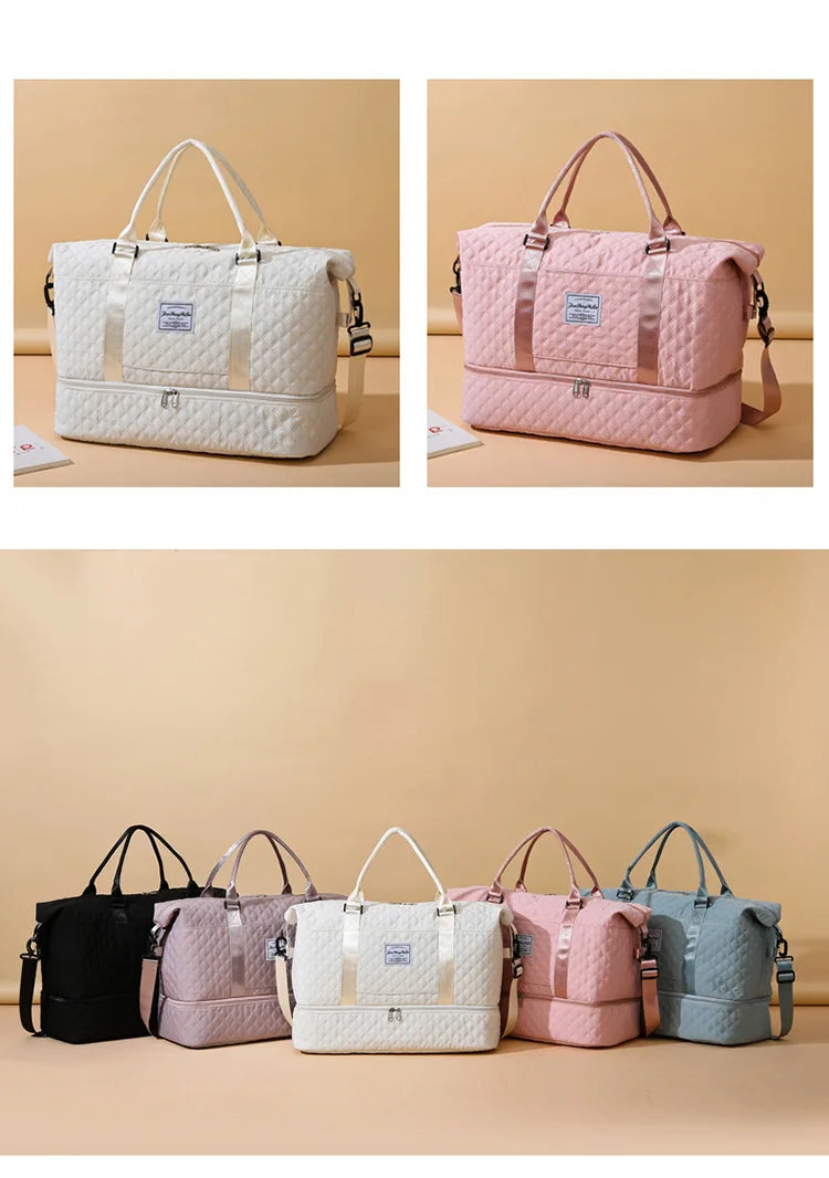 Lightweight Luggage Bag, Large Capacity Travel Duffle Bag Gym Tote Bags, Shoulder Weekender Overnight Bag Good Vibrations