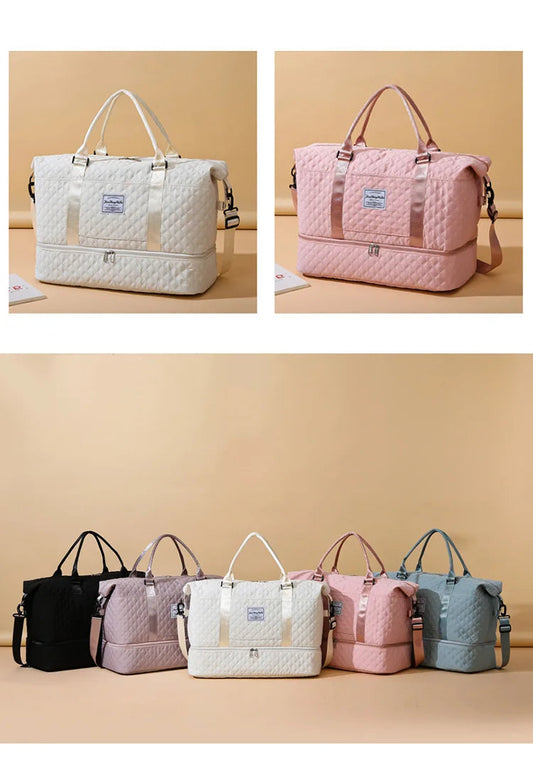 Lightweight Luggage Bag, Large Capacity Travel Duffle Bag Gym Tote Bags, Shoulder Weekender Overnight Bag Good Vibrations