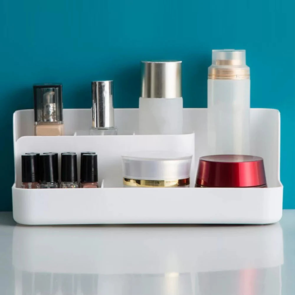 Makeup Organizer Box Cosmetic Storage Box for Bathroom Office Desktop for Brush Lotion Lipstick Nail Polish Container Good Vibrations