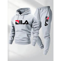 Spring and Autumn men's casual suit hooded sweatshirt and sweatpants 2-in-1 comfortable suit suitable for both men and women Good Vibrations