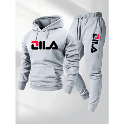 Spring and Autumn men's casual suit hooded sweatshirt and sweatpants 2-in-1 comfortable suit suitable for both men and women