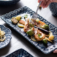 Creative Household Dinner Plate European Ceramic Steak Dinner Plate Light Luxury Relief Tableware Small Dish Kitchen Utensils Good Vibrations