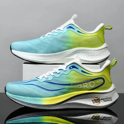 Summer Men's Running Shoes New Professional Carbon Plate Sports Training Shoes Outdoor Non-slip Shock-absorbing Tennis Shoes Good Vibrations
