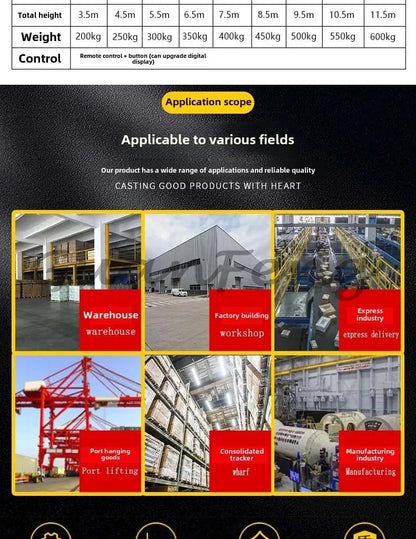 Hydraulic Lift Freight Elevator Small Lift Household Electric Platform Lift Customized Double Track Workshop Lifting Platform Good Vibrations