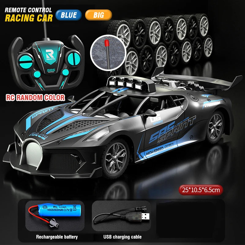 Rc Car 4Ch High-Speed Remote Control Drift Racing Car Electric Sportscar Toy Vehicle Model Toys for Boys Kids Birthday Gift Good Vibrations