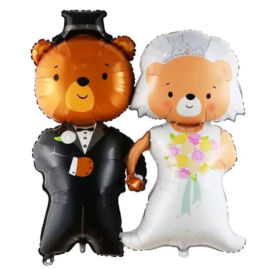 2 Pieces Bride and Groom Aluminum Film Balloon Set Engagement Couple Wedding Anniversary Decoration Supplies Good Vibrations