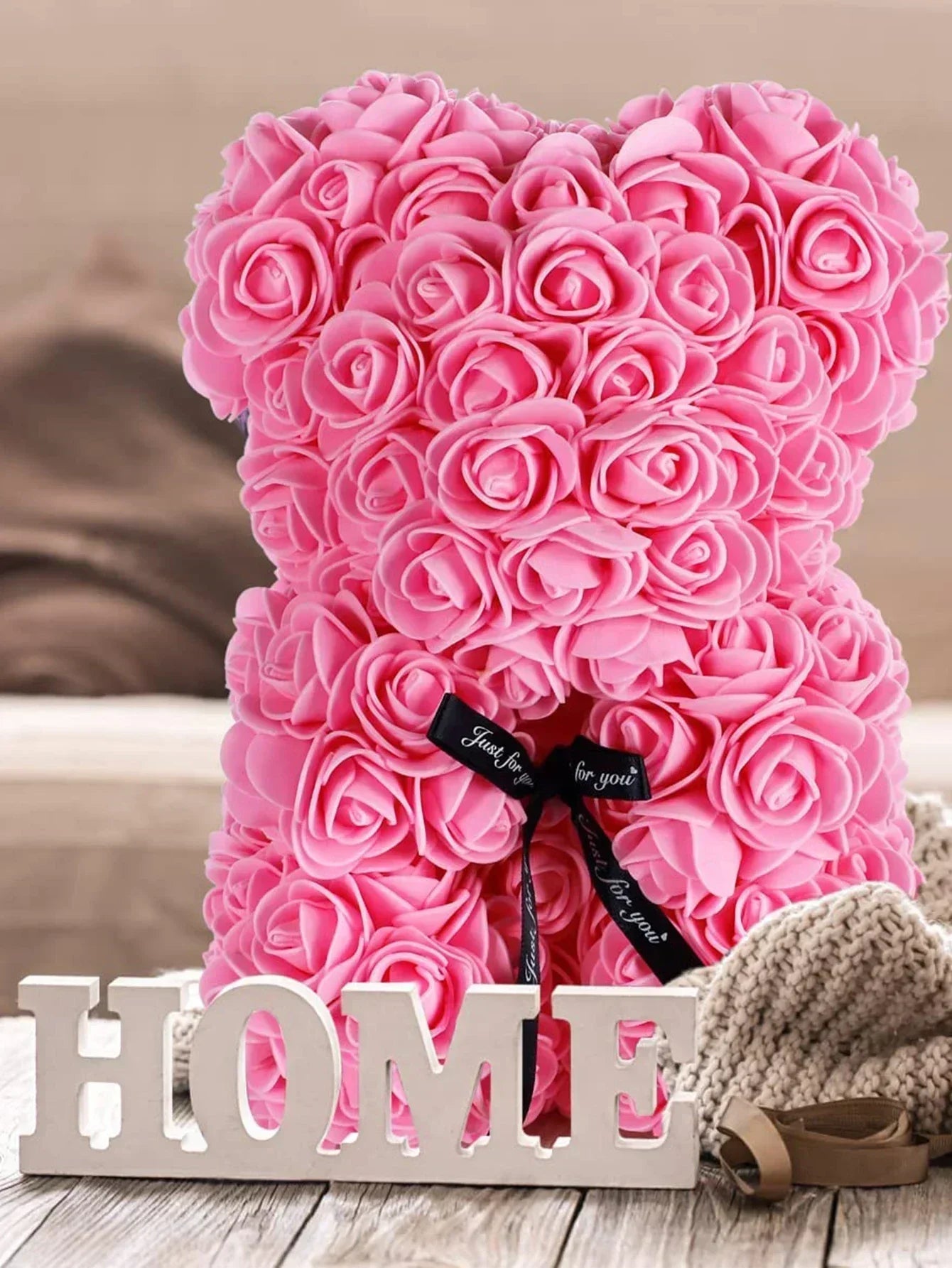 Rose Teddy Bear Artificial Flower Anniversary Valentines Day Birthday Gift Mothers Day Mom Gifts Girlfriend Birthday Gifts Women Good Vibrations