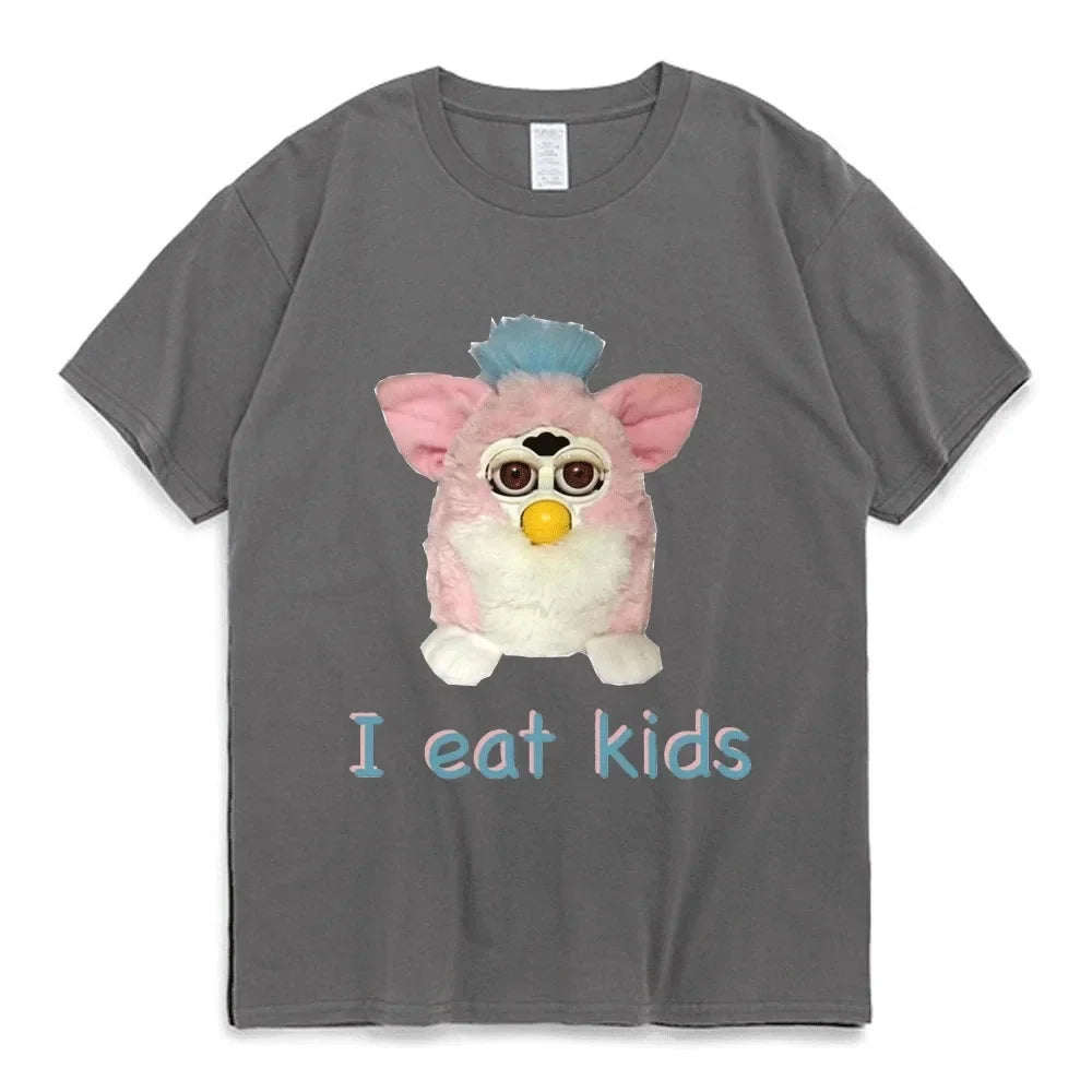 Furby T-Shirt Women 100% Cotton Plus Size Fashion O-Neck Casual Streetwear Harajuku Vintage Cool Oversized Unisex Tee Good Vibrations
