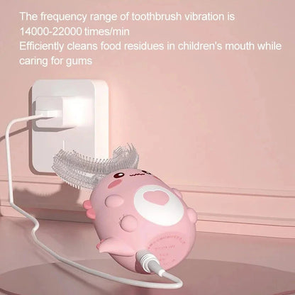 Electric U-shaped Toothbrush Children Sonic Toothbrush 360 Degrees Smart Dental Tooth Brush Teeth Whitening for Waterproof Kids Good Vibrations
