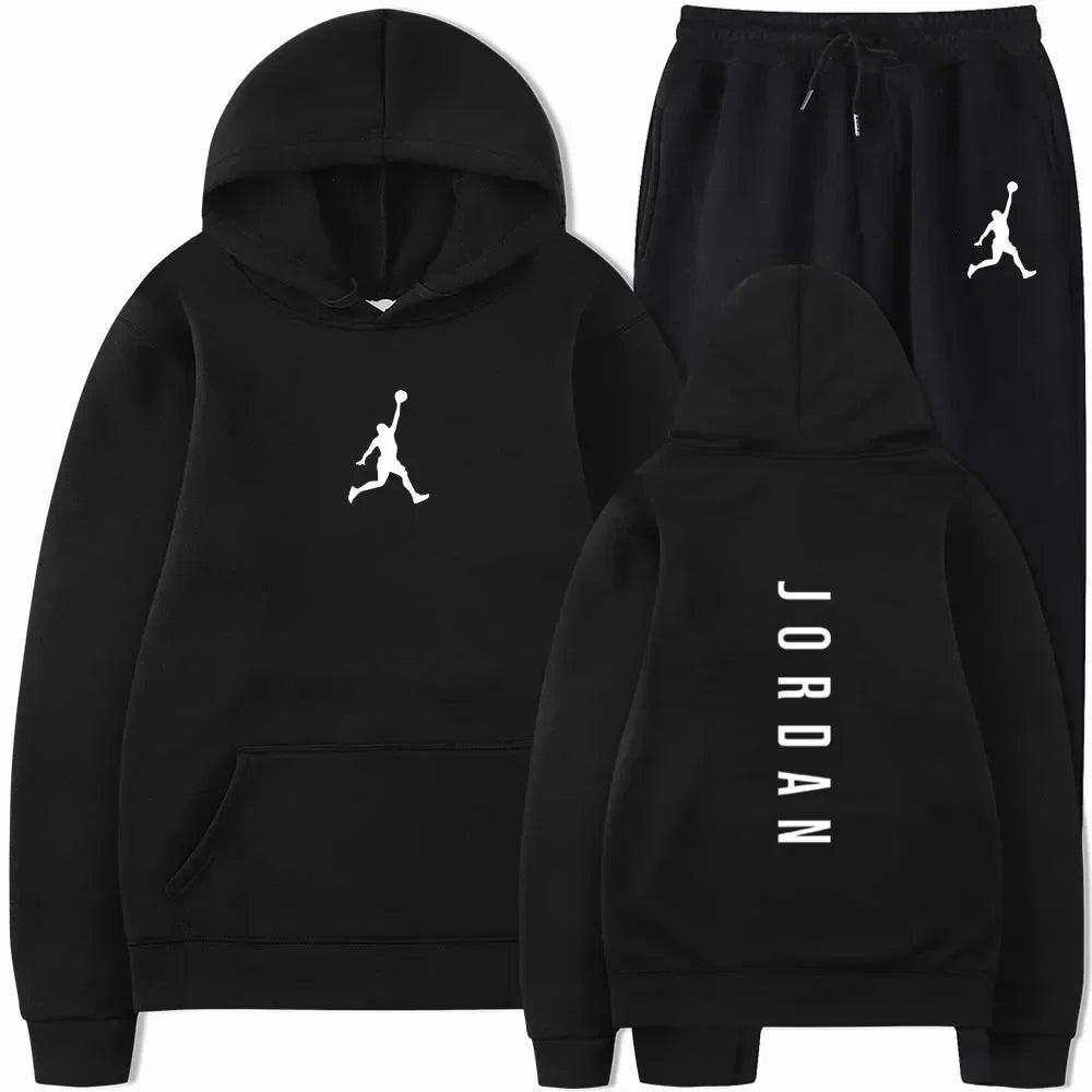 Men's 2025 high-quality sportswear sweatshirt + sweatpants, fashionable sportswear sweatshirt set for spring and autumn Good Vibrations