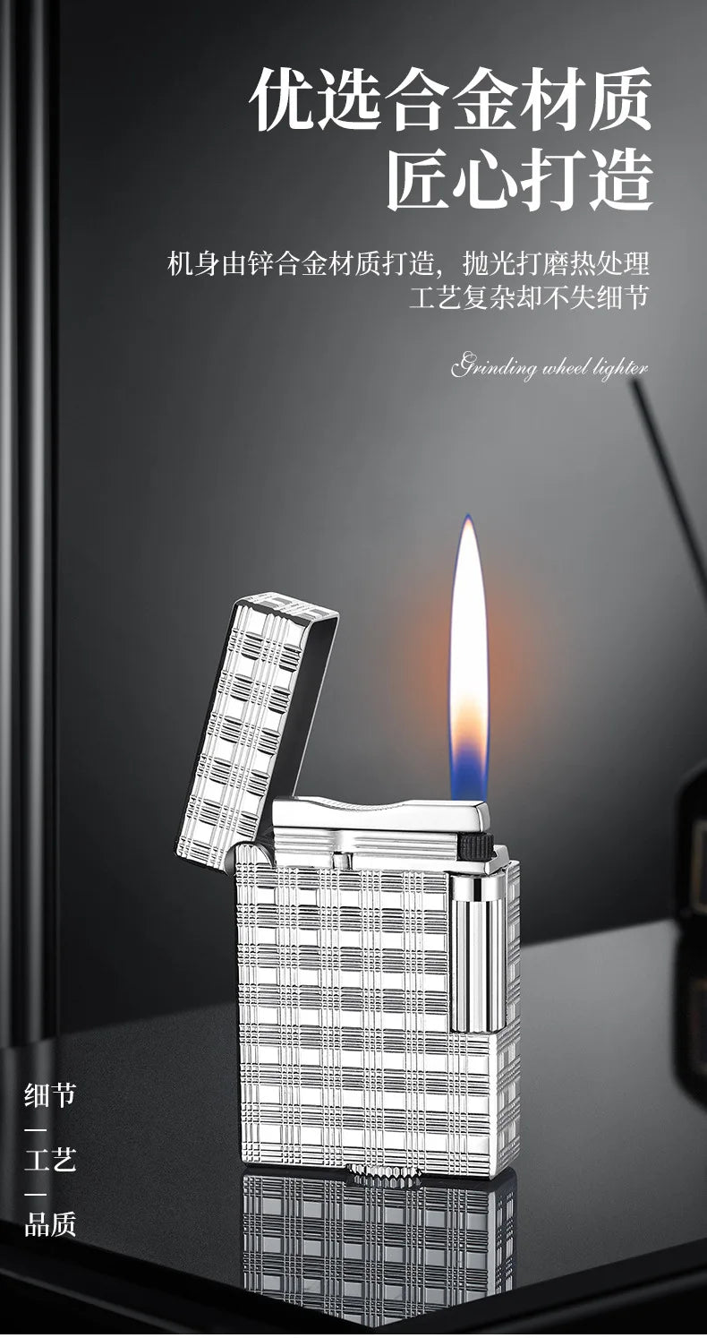Metal Stripe Loud Lighter Unusual Lighters Cigarette Lighter Creative Wheel Lighter Butane Gas Lighter Open Fire Square Lighter Good Vibrations Adult Super Store