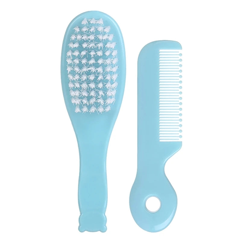 Baby Hair Brush & Comb Set Children Hair Brush Soft Nylon Bristle Cradle Caps Hair Brush for Toddler Infant  Massage Dropship Good Vibrations