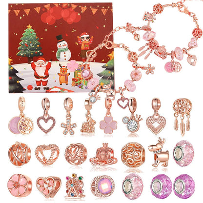 Christmas Kids Bracelet Earring Advent Calendar 2025 New Year Countdown Home Party Girl Jewelry Gift Blind Box Atmosphere Items Good Vibrations