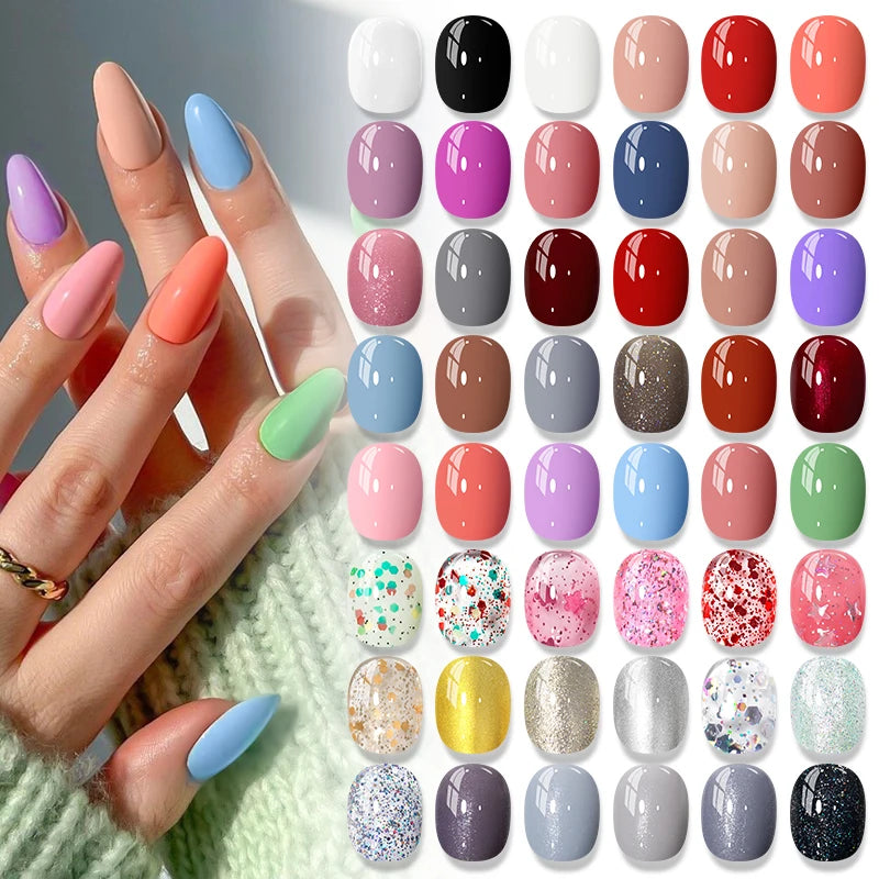8ml Water-Based Nail Polish 48 Colors Long Lasting Quick Drying No Need of Lamp to Cure Nail Supplies Vernis for Nails Manicure Good Vibrations