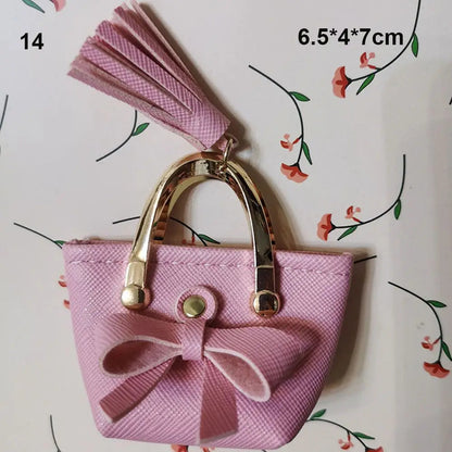 Fashion Miniature Handbag PU Leather Bag Lady Purse Shoulder Bag For 1/6 BJD Dolls Outfits Accessories Dollhouse Girls Gift Toys Good Vibrations