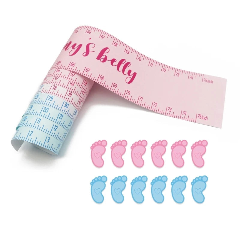 How Big is Mommy's Belly? Includes 1 Mommy's Belly Measuring Tape and 12 Stickers, Gender Neutral Fun Baby-Shower Game Good Vibrations