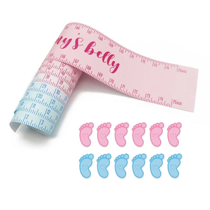 How Big is Mommy's Belly? Includes 1 Mommy's Belly Measuring Tape and 12 Stickers, Gender Neutral Fun Baby-Shower Game Good Vibrations