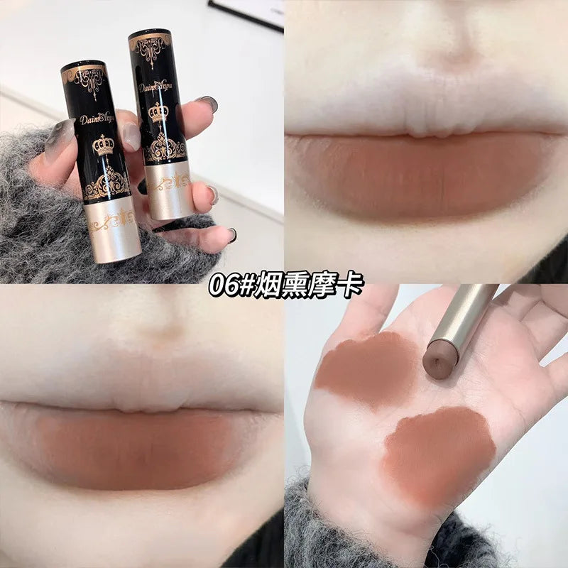 Gloss Velvet Matte Lip Stick 6-color Hidden Lip Lines Solid Lipstick Long-lasting Easy to Wear Makeup Lip Gloss Cosmetics Good Vibrations
