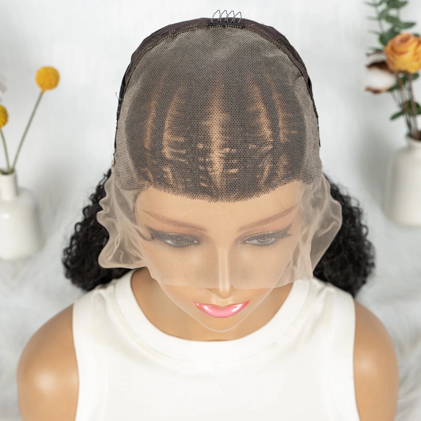 Knotless Braided Wigs With Curly Hair 13x6 Synthetic Braided Wigs Cornrows Wigs Afro Kinky Curly  Braided Wigs For Black Women Good Vibrations