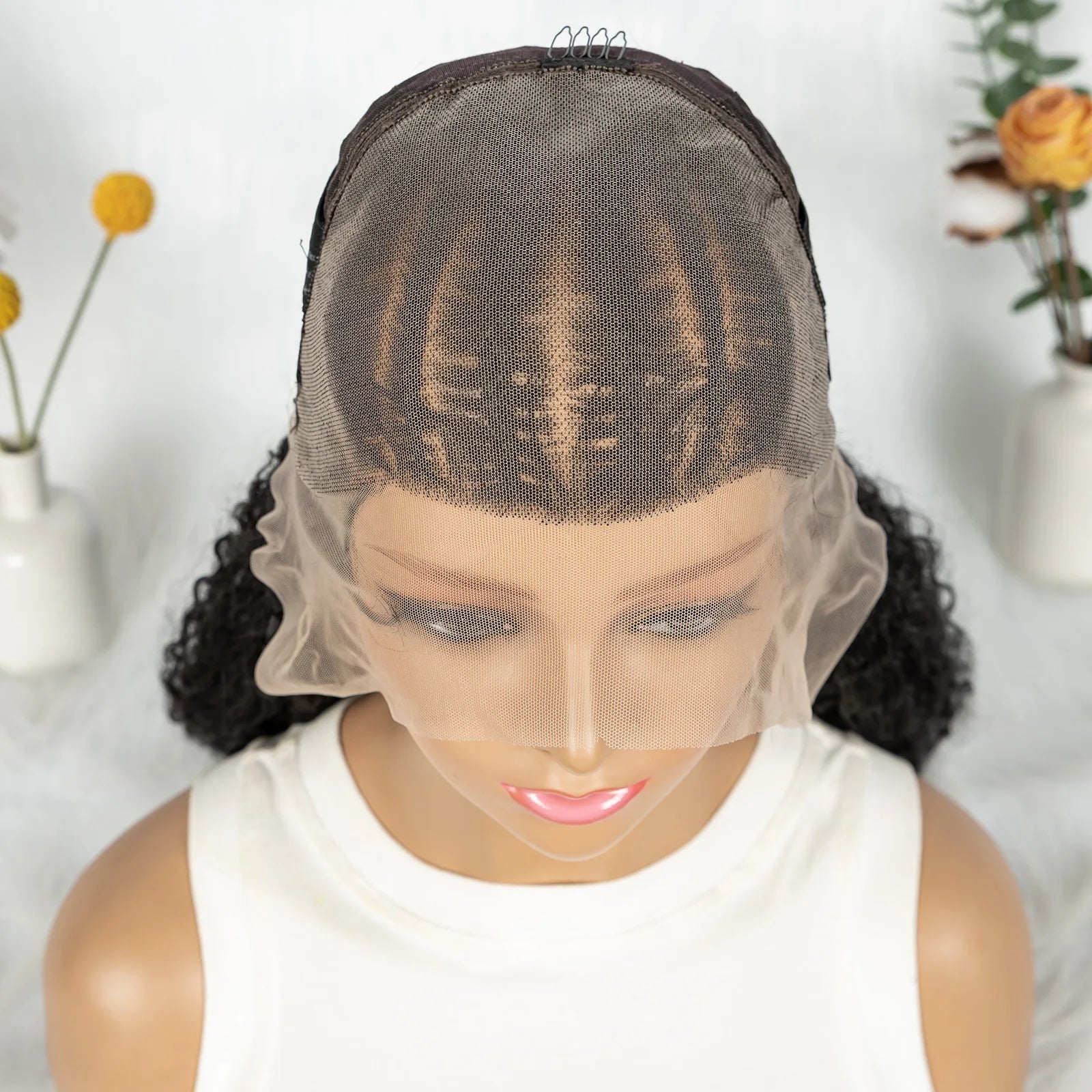 Knotless Braided Wigs With Curly Hair 13x6 Synthetic Braided Wigs Cornrows Wigs Afro Kinky Curly  Braided Wigs For Black Women Good Vibrations