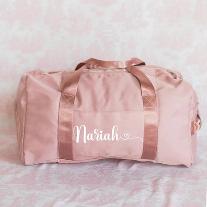 Personalized Duffle Bag with Name Birthday Gift for Her Wedding Gift for Bridal Party Gifts Large Weekender/Gym Bags Good Vibrations
