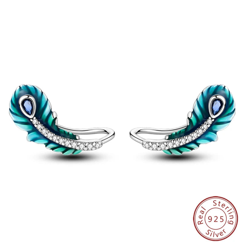Women's Earrings 925 Sterling Silver Ocean Cute Pet Insect Plant Multi Style Earrings Fit Anniversary Delicate Jewelry Gifts Good Vibrations