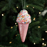 2025 Creative Christmas Hanging Cute Ice Cream Pendant Navidad 2026 Christmas Decor Xmas Tree Decor New Year Gift Toys Good Vibrations