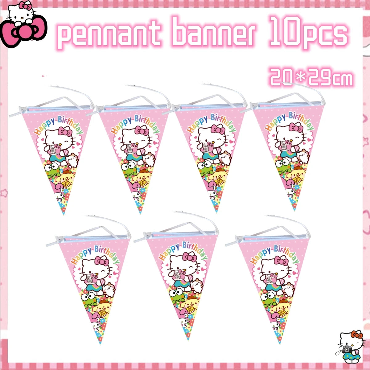 Hello Kitty Birthday Party Decoration Disposable Tableware Cup Plate Tablecloth Balloons Baby Shower Girls Party favors Supplies Good Vibrations