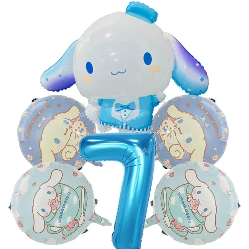 Cinnamoroll Theme Party Supplies Kids Birthday Christmas Decorations Gift Bag Ballons Banner Cake Topper Tableware Accessories Good Vibrations