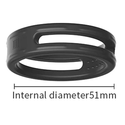 Semen lock ring male masturbator with 51mm internal diameter for ejaculation delay in silicone.
