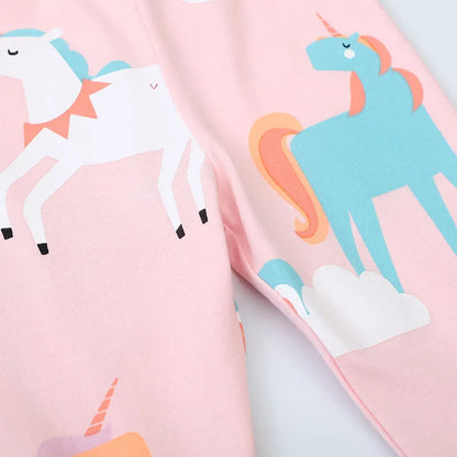 Little maven Baby Girls Leggings Pants Cotton Trousers Toddler Kids Clothes Cartoon Pink Unicorn Children's Clothing Autumn Good Vibrations
