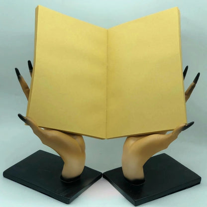 Halloween Bookends Decor Gothic Home Decor Bookends Shelves Unique Scary Monster Hand Book Ends Spooky Halloween Room Decor Good Vibrations