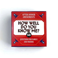 mini box. - How well do you know me? - Game Board Game Card Entertainment Entertainment cards for family friends GOOD Vibrations