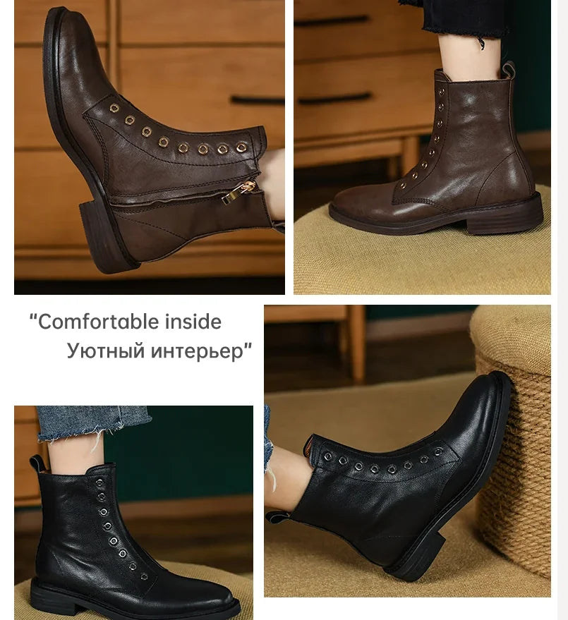 Ods Chelsea Boots High-top Boots Wear-resistant Breathable Fashion Trend Versatile Round Toe Casual Non-slip Spring and Autumn Good Vibrations