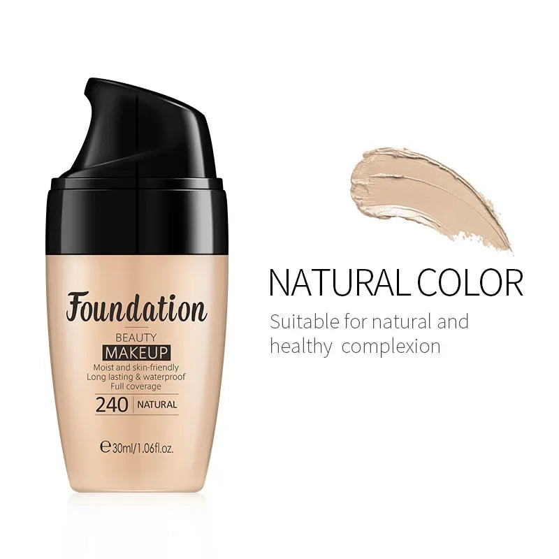 LAIKOU Liquid Foundation Moisturizing Long Lasting Face Comestics Natural Brighten Face Base Tone Make Up 30ml Good Vibrations