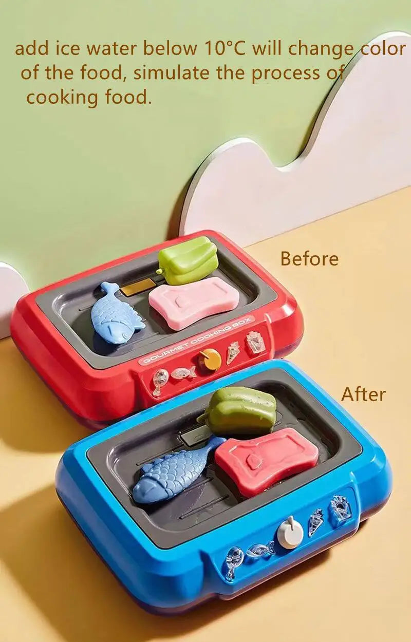 DIY Kitchen Cooking toy Set with 20pcs Multi-functional Induction Children's Play House Food Toys for Parent-child fuuny Gifts Good Vibrations