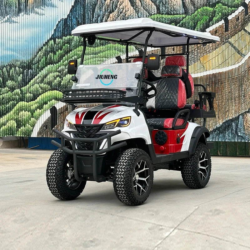 2025 New 48V/72V EEC/DOT Certified Electric Sightseeing Car Hot Selling 6 Seat Amusement Park Golf Carts with 2 & 4 Seats Good Vibrations