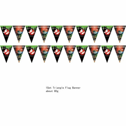 Ghostbuster Balloon Cake Topper Birthday Party Decorations Disposable Tableware Cups Plates Banners Baby Shower Supplies Toy Good Vibrations