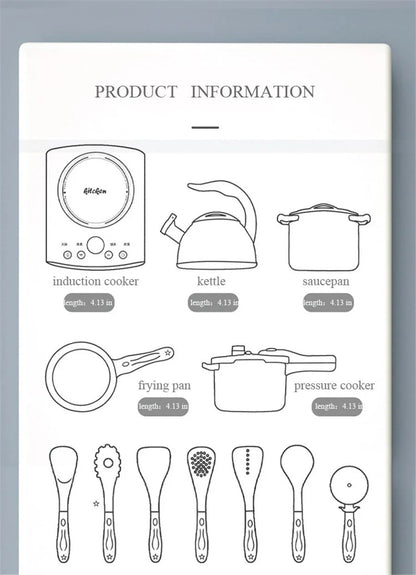 Toy Kitchen for Kids Cooking Utensils Children's Pretend Play Cutting Miniature Food Set Pot Pan Educational Unisex Novel Gift Good Vibrations